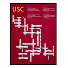  USC Crossword Puzzle Picnic Blanket-Solved