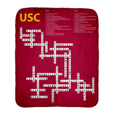  USC Crossword Sherpa Throw Blanket-Solved