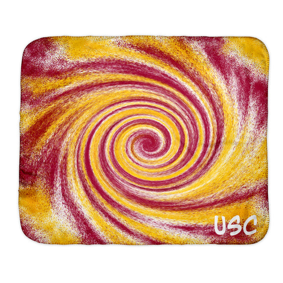 Tie Dye Swirl Sherpa Throw Blanket